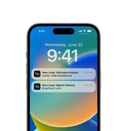 Follow-up and task reminders from Leaf CRM.