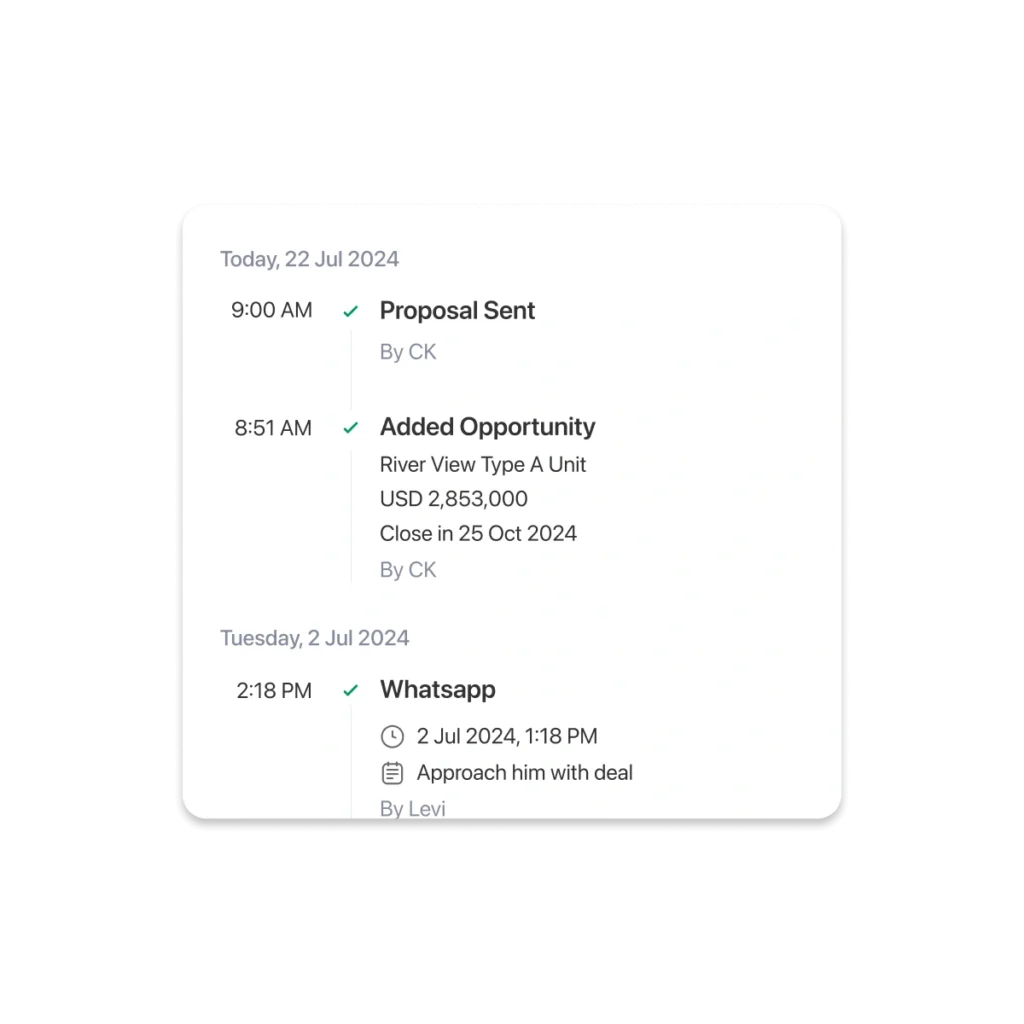 Audit Trails & Activity Logs For Each User In Leaf CRM