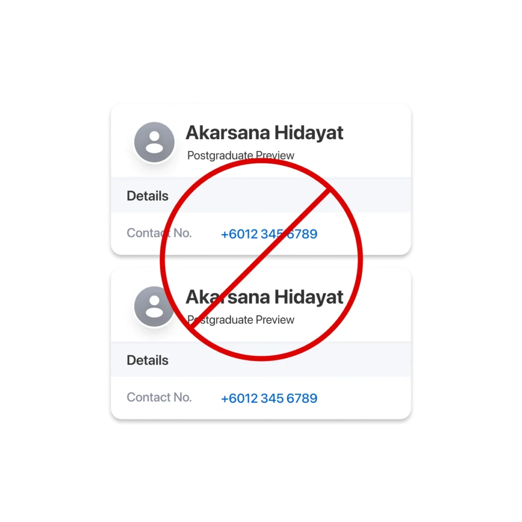 Eliminate duplicate data with master lead management.