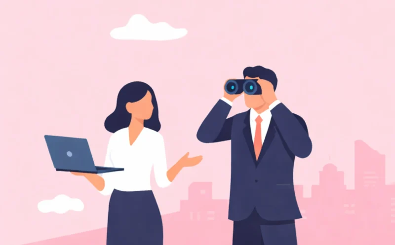 A woman explaining to a man the fundamental of marketing in modern day business.