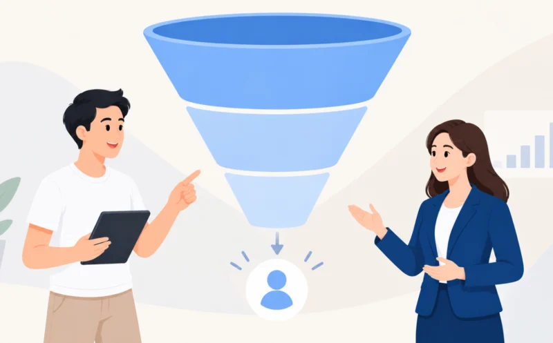 Two individuals discussing how to run a lead generation campaign.