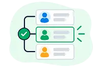 A lead is assigned to a salesperson based on lead routing logic.